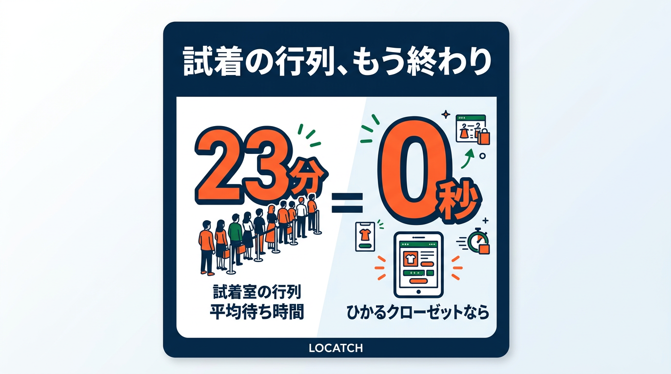 試着の行列、もう終わり